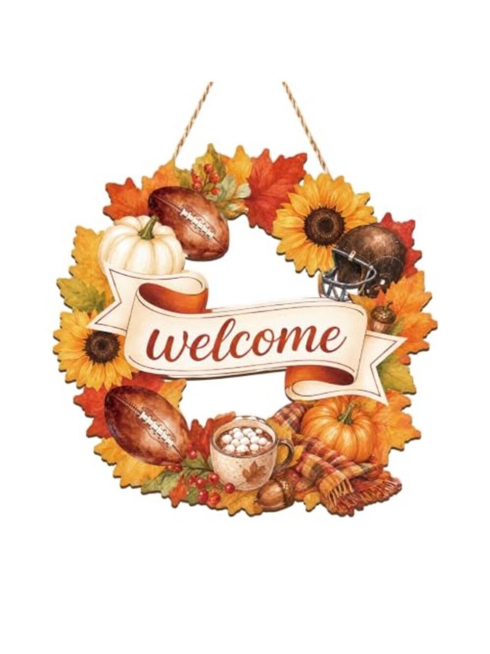 Fall Decorations for Home Fall Door Decor Wreath Welcome Wooden Wall Sign